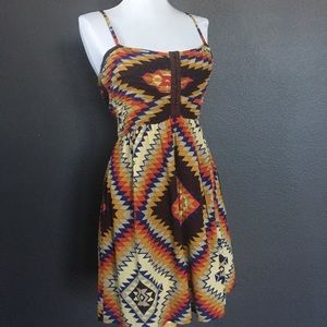 striped southwest print Billabong sun dress